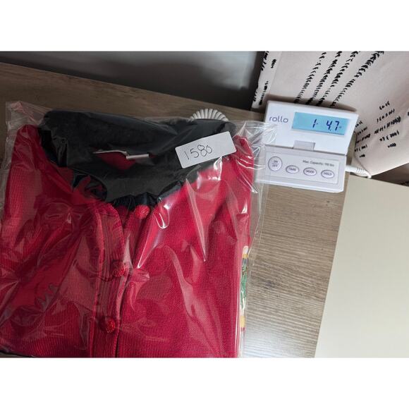 VTG Collections Etc Womens M Nutcracker Christmas Cardigan Sweater Red Embellish - Picture 11 of 11